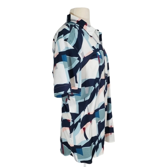 Perry Ellis Art Deco Geometric Button Down Shirt - Picture 3 of 7